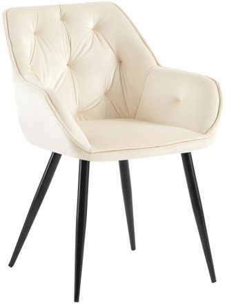Clp Clp - Silla Para Sal&oacute;n Cassis En Terciopelo Terciopelo Crema