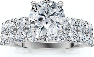 Pompeii3 2 1/2Ct Celeste Diamond Engagement Ring Set 10K Gold Lab Grown