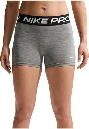 Nike Pro 3 Shorts Womens Shorts Smoke Grey/Heather/Black/White : XL (US 16-18) 3, Polyester/Spandex