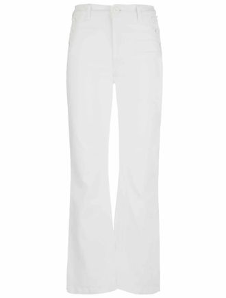Kut from the Kloth Womens Kelsey High Rise Flare Jeans In Crisp Off-White