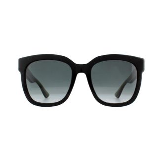 Gucci Zonnebril GG0034S 002 Zwart Glitter Groen En Roodgrijs Verloop