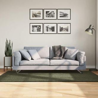 vidaXL Vidaxl - Alfombra Pelo Corto Suave Lavable Huarte Verde Bosque 100x200cm