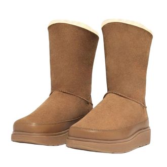 FitFlop Fit Flop Dames/Dames Gen-FF Korte Shearling Dubbelzijdige Sneeuwlaarzen (Bruin)