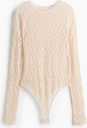 H&M Tangabody im Spitzenlook - Puderrosa