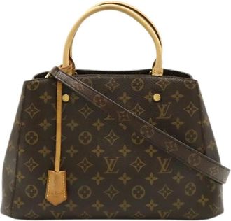 Louis Vuitton Pre-owned Handbags, female, Brown, Size: ONE SIZE Pre-owned Montaigne Monogram Handbag