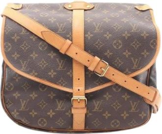 Louis Vuitton Pre-owned Cross Body Bags, female, Brown, Size: ONE SIZE Pre-owned Vintage Canvas Cross Body Bag