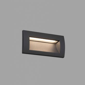 Netlighting Sedna LED Outdoor Recessed Wall Light Dark Grey IP65