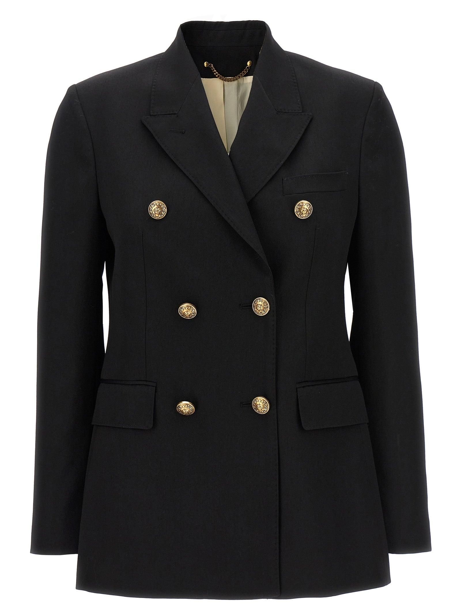 ジャケット Dolce & Gabbana FW24 'Mambo' blazer (F290XTFU28D N0000) Double-breasted woolen jacket with side vents in Black for
