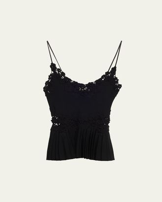 Ulla Johnson Estelle Sleeveless Crochet Embroidered Top