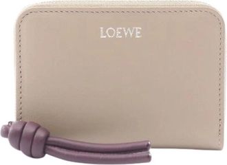 Loewe Pre-owned Portemonnee van Leer - Dames - Vintage Accessoires - Beige - ONE Size - Leer - Vintage