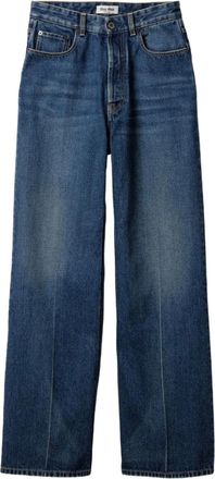 Miu Miu Jeans con applicazione - Blu