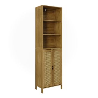 Vicco Armario De Ba&ntilde;o Liora, Bamb&uacute;, 48 X 170 Cm Con 2 Puertas, Vicco
