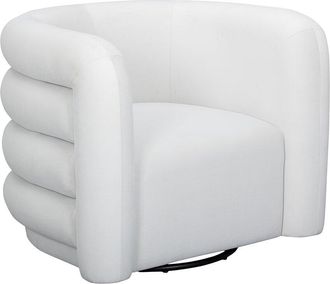 TOV Furniture Tov Furniture Curves Velvet Swivel Accent Chair