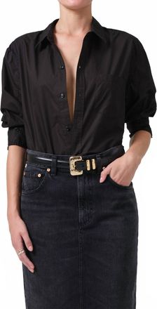 Citizens Of Humanity Kayla Shrunken Shirt In Black