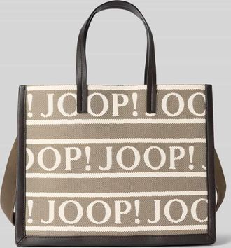 Joop Shopper mit Allover-Logo-Stitching Modell Aurelia in Taupe, Größe 1
