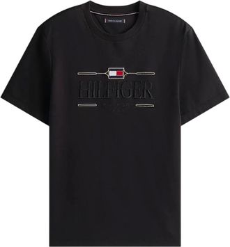 Tommy Hilfiger Tops, Heren, Zwart, XL, Katoen, Icon Tee