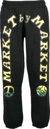 Market Katoenen Casual Broek - Heren - Sweatpants - Zwart - M - Katoen - Broeken