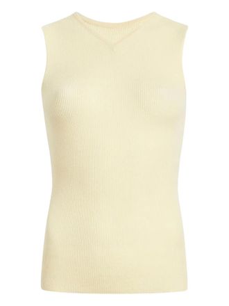Khaite Renato top - women - Wool/Polyamide/Polyurethane - S - Yellow
