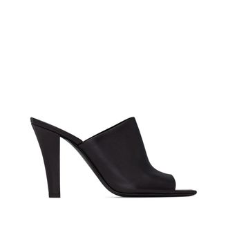 Saint Laurent Stijlvolle Zomer Sandalen - Dames - Muiltjes - Zwart - 36 1/2 EU - Schoenen