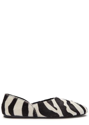 Khaite Jane Zebra-print Calf Hair Ballet Flats - Black And White - 40 (IT40 / UK7)