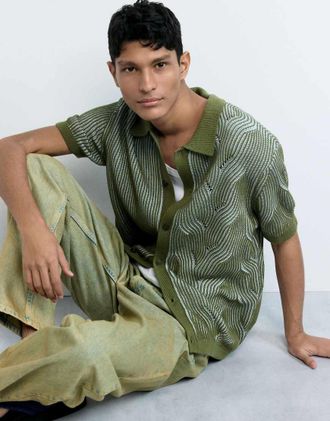 Desigual Polo in maglia verde