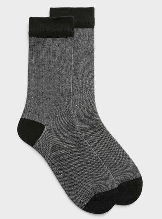 Lindbergh Mens Heathered bamboo viscose dress socks