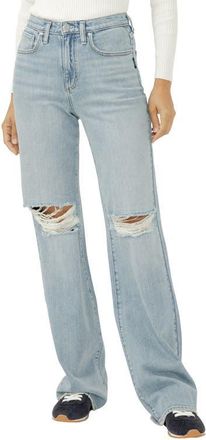 Silver Jeans Co Highly Desirable Ripped Trouser Jeans in Corfu at Nordstrom, Size 32 X 33