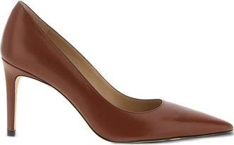 Stuart Weitzman Power leren pumps met puntige neus - Bruin