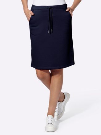 Heine Schlupfrock HEINE, Damen, Gr. 34, marine, 82% Baumwolle, 18% Polyester, unifarben, kurz, R&ouml;cke Schlupfrock