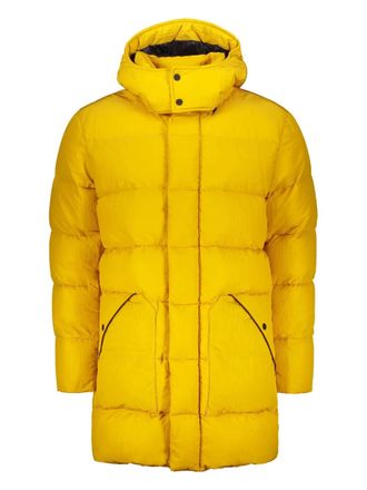 Herno hooded padded coat - men - Goose Down/Polyamide/Polyester/Goose Feather - 50 - Yellow