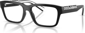 Dolce & Gabbana 55mm Rectangle optical glasses in Black at Nordstrom