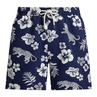 Ralph Lauren Beachwear, male, Blue, Size: M Woven Trunk Swim Bottom