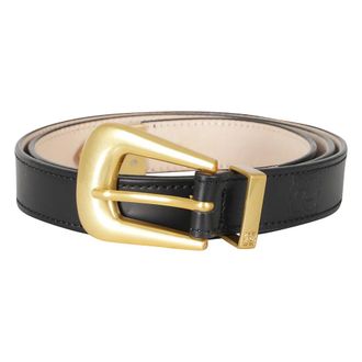 Magda Butrym Cintura in pelle con fibbia rotonda - - Accessories - Donna - Nero - ONE SIZE