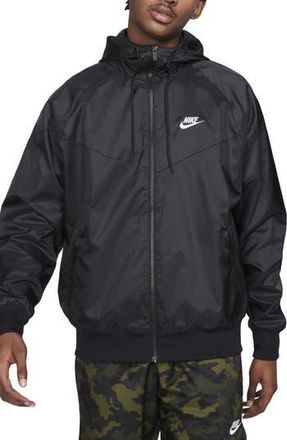 Nike Sportswear Windrunner Jacket in Black/White at Nordstrom Rack, Size Small R