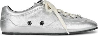 Cecilie Bahnsen CBBlaise Flower-embellished Leather Sneakers