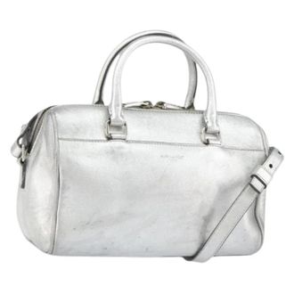 Saint Laurent Pre-owned Vintage Handbag - Dames - Vintage Handtas - Grijs - ONE Size - Leer - Vintage