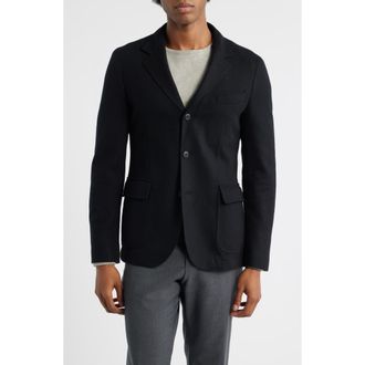 BOSS Hanry Slim Fit Felted Wool Blend Sport Coat in Black at Nordstrom Rack, Size 42 Regular