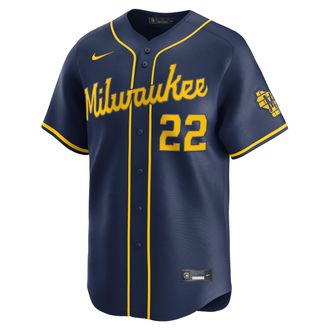 Nike Christian Yelich Milwaukee Brewers Nike Mens Dri-FIT ADV MLB Limited Jersey in Blue | LM25MZA2MZ9-71B