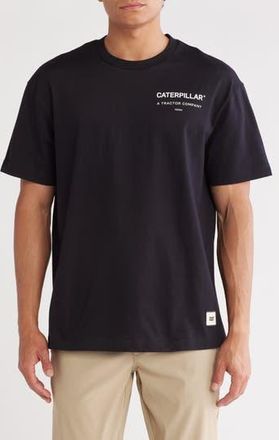 CAT Tractor Company Cotton Graphic T-Shirt in Pitch Black at Nordstrom Rack, Size Xx-Large