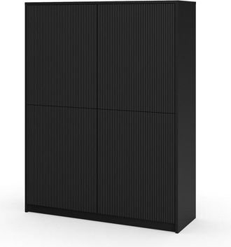 Aquadesign Aparador alto en melamina y mdf negro