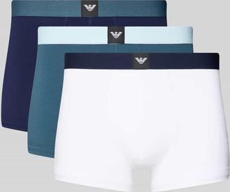 Emporio Armani Trunks mit elastischem Logo-Bund im 3er-Pack in Petrol, Größe XXL
