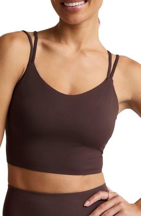 Beyond Yoga In the Zone Performance Cropped Tank in Cocoa Plum at Nordstrom, Size X-Small