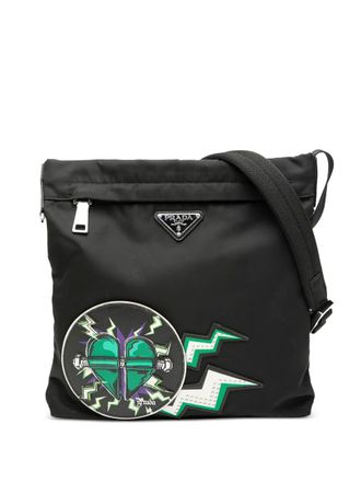 Prada 2013-2025 Universal Studios Tessuto Montagna Frankenstein Print crossbody bag - Nero