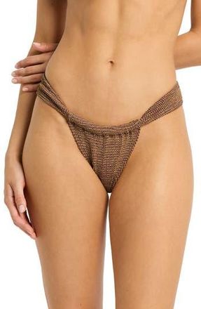 Bond-Eye Georgia Bikini Bottoms in Cocoa Butter Lurex at Nordstrom Rack