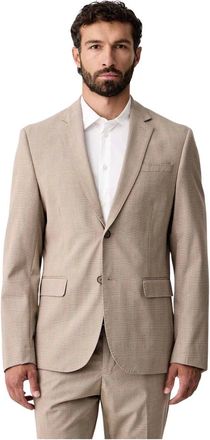 Guess Eaton Blazer - Heren - Jassen - Beige - Maat: 3XL Leer