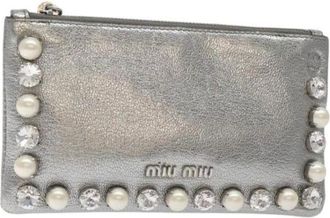 Miu Miu Pre-owned Cuoio pouches - - Pre-owned - Donna - Grigio - ONE SIZE