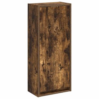 vidaXL Vanidad De Lavabo Montada En La Pared Roble Ahumado Vidaxl