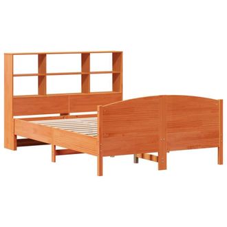 Berkfield Home Decorative Bookcase Bed without Mattress Wax Brown 160x200cm Soli | Size: 160x200 cm