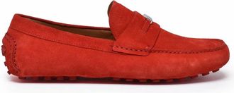 Ferragamo Red Grenoble Leather Loafers