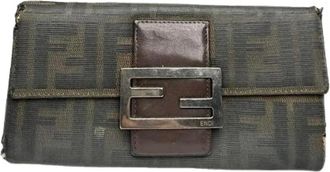 Fendi Pre-owned Clutches, female, Brown, Size: ONE SIZE Pre-owned Vintage Leather Clutch